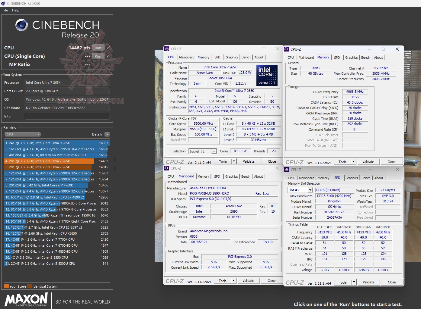 c20 oc Intel Core Ultra 7 265K PROCESSOR REVIEW 