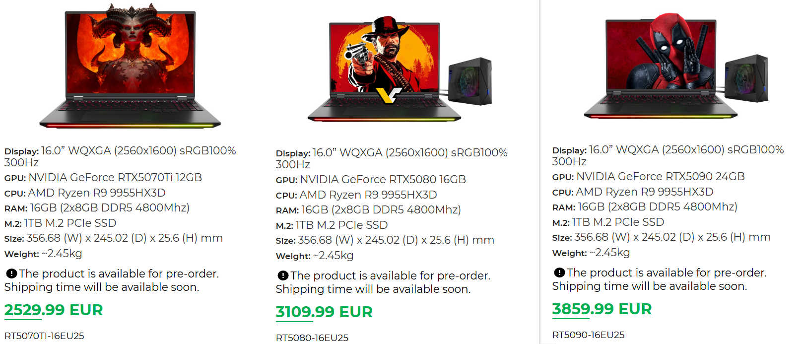 ryzen 9 9955hx3d laptop price 1 AMD หลุดซีพียู AMD Ryzen 9 9955HX3D รุ่น 3D V Cache ที่ใช้งานในเกมมิ่งแล็ปท็อปมาพร้อมการ์ดจอ RTX 5090 วางขายในราคา 3,860 EUR