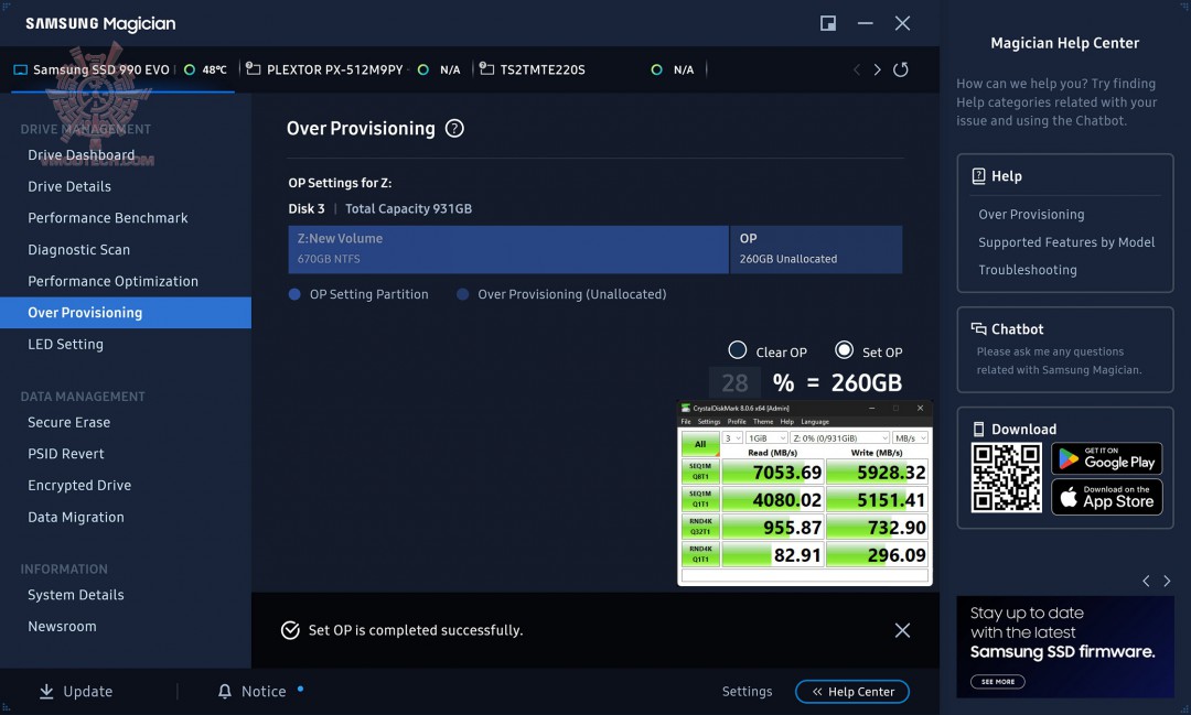 op28 copy2 Samsung 990 EVO Plus NVMe™ 2.0 SSD 1TB Review