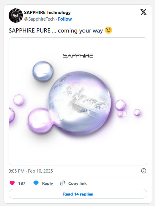 2025 02 11 10 49 01 Sapphire เตรียมเปิดตัวการ์ดจอ Sapphire Radeon RX 9070 PURE series รุ่นใหม่ล่าสุด