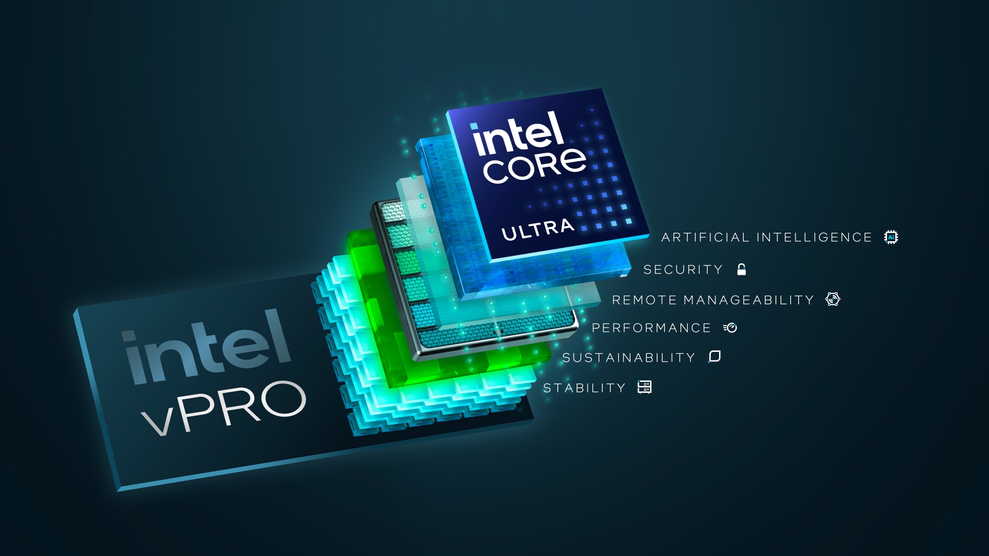 intel core ultra vpro อินเทลขยายพอร์ตโฟลิโอเชิงพาณิชย์ของ AI PC Intel Core Ultra (ซีรีส์ 2)