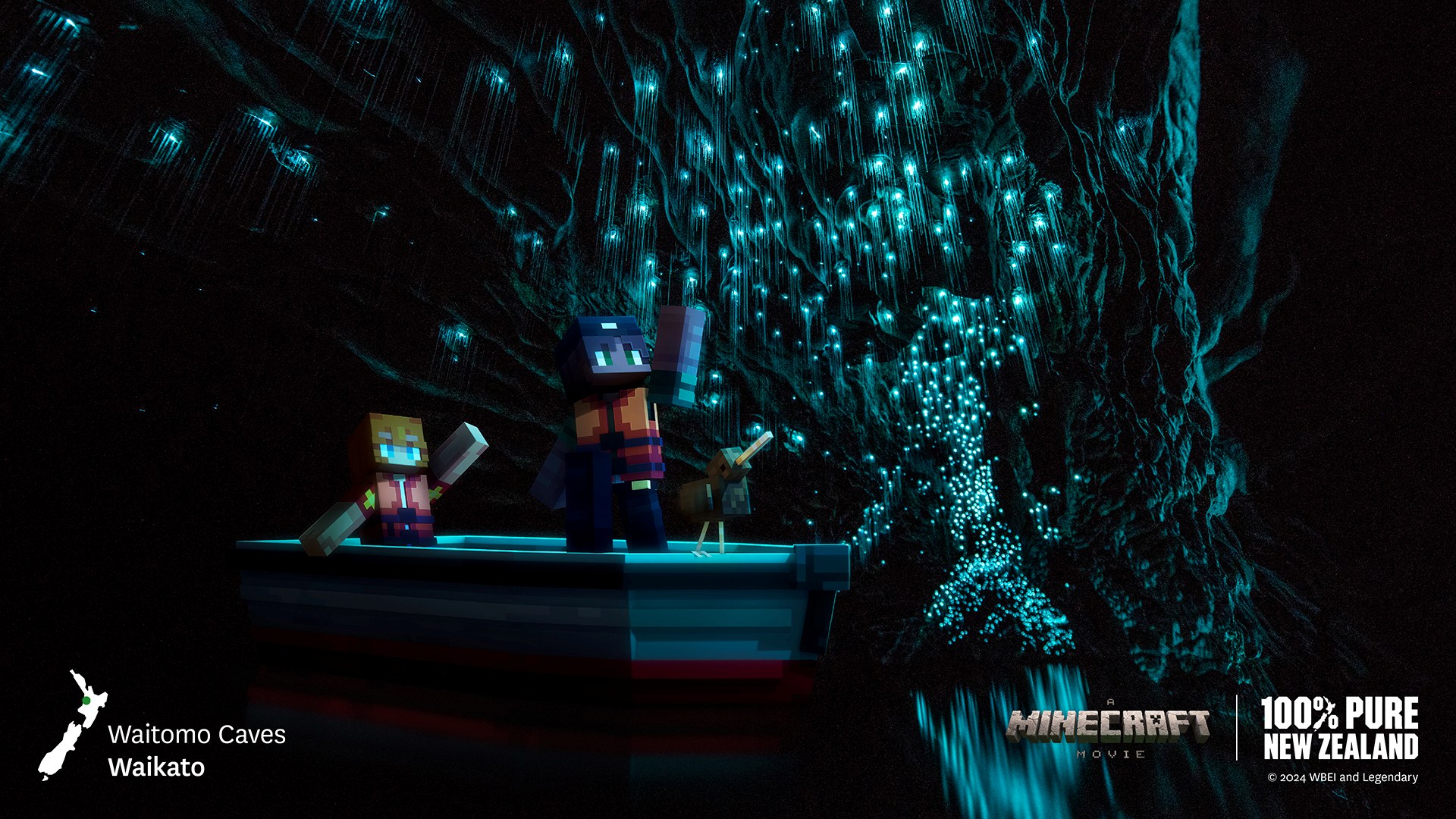 waitomo glow worm cave ruakuri waikato credit  tourism new zealand สายเกมเตรียมเฮ Minecraft ปล่อย DLC ใหม่ เปิดประสบการณ์ท่องเที่ยวนิวซีแลนด์เสมือนจริง