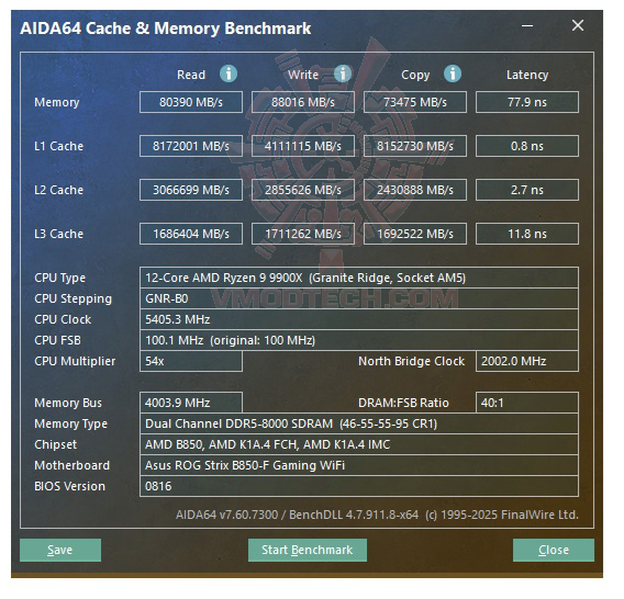 mem-oc mem oc ASUS ROG STRIX B850 F GAMING WIFI REVIEW