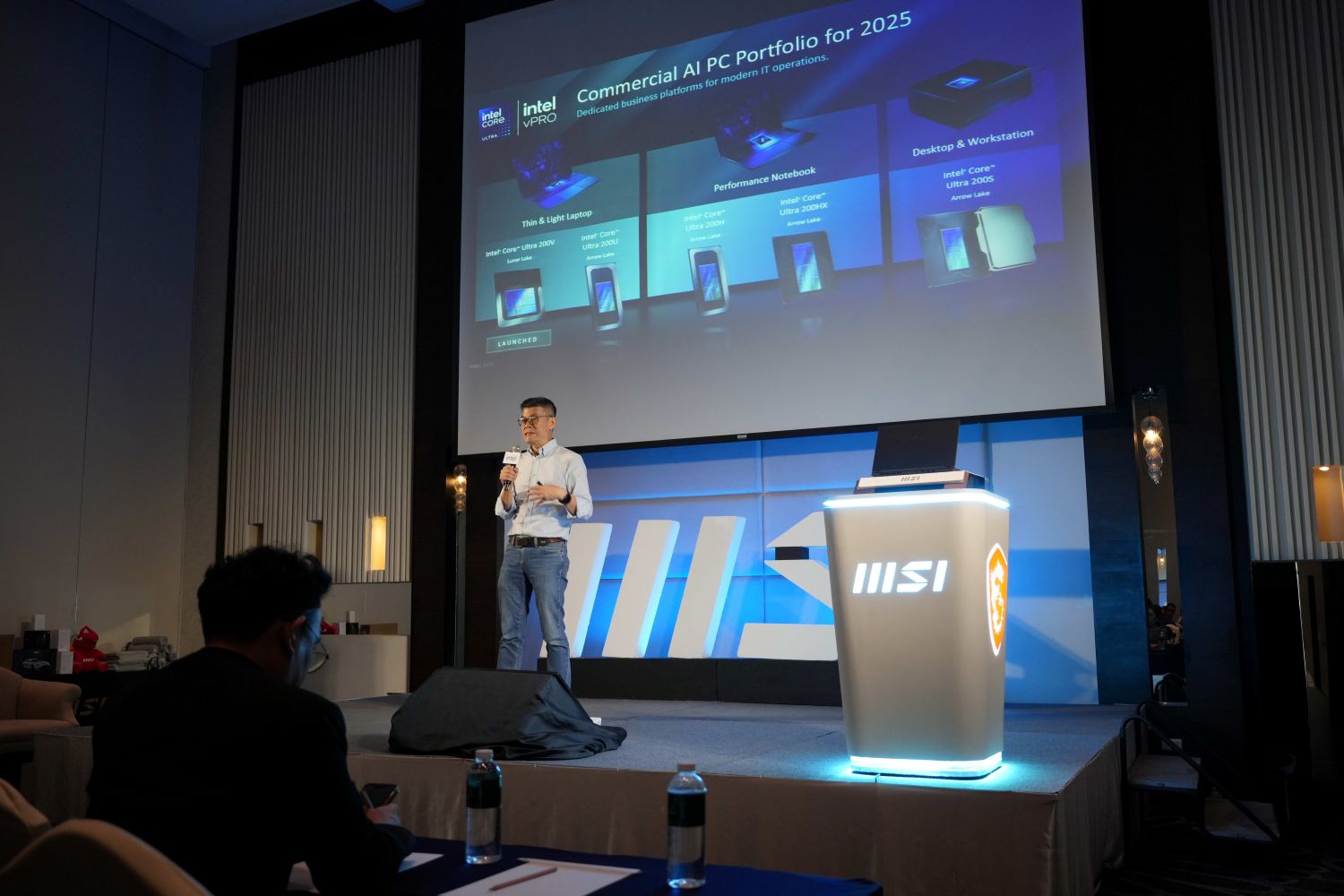 05 MSI และ Intel จัดงาน Commercial Channel Summit เปิดตัวผลิตภัณฑ์ไลน์อัพแล็ปท็อปรุ่นใหม่สำหรับกลุ่มลูกค้านักธุรกิจและองค์กรที่ต้องการประสิทธิภาพและประสบการร์ในการงานขั้นสูงสุด มาพร้อมหน่วยประมวลผล Intel® Core™ Ultra รุ่นใหม่ล่าสุด