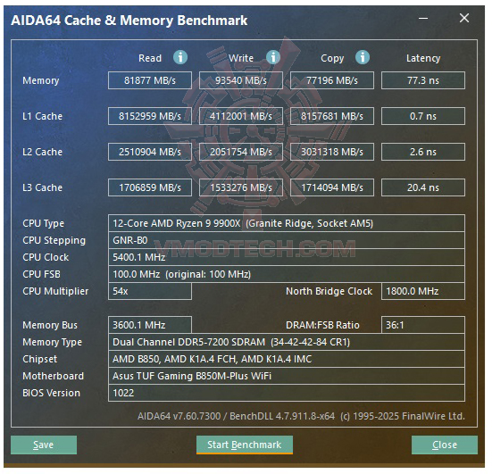 mem ASUS TUF GAMING B850M PLUS WIFI REVIEW 