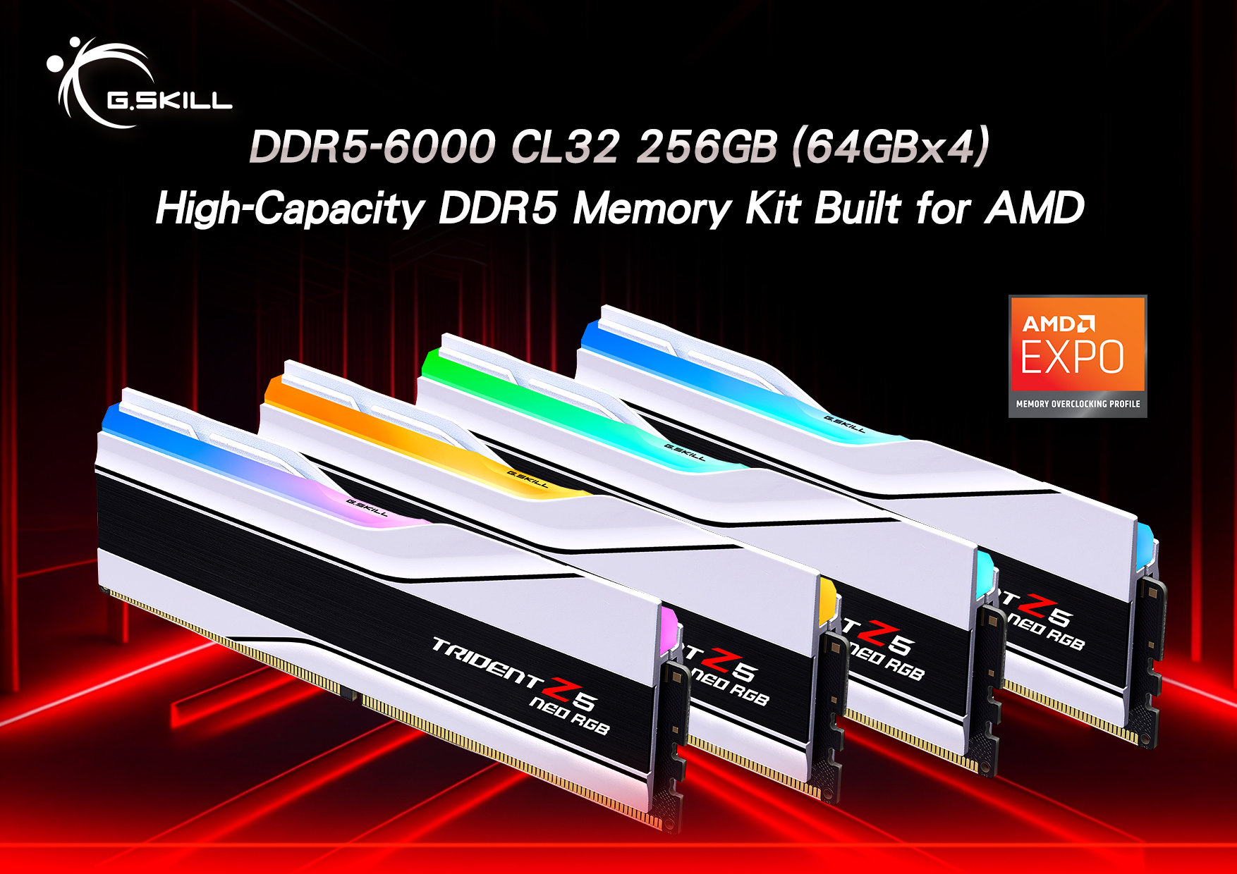 01 gskill ddr5 6000 c32 main eng G.SKILL เปิดตัวแรม DDR5 U DIMM รุ่นใหม่ความจุจัดเต็ม 256GB (64GBx4) ตัวแรกของโลก DDR5 6000 CL32 