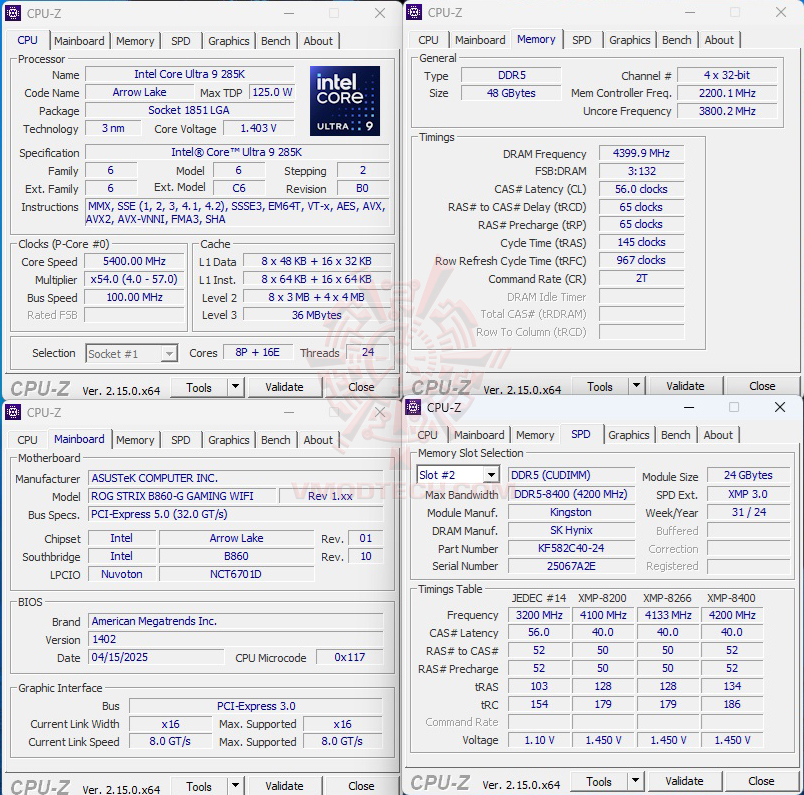 cpuid oc ASUS ROG STRIX B860 G GAMING WIFI REVIEW 