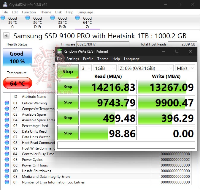 heats Samsung 9100 PRO Heatsink NVMe™ M.2 SSD 1TB Review