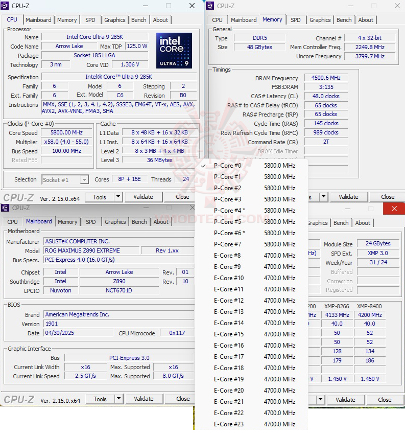 cpuid 58 oc ASUS ROG MAXIMUS Z890 EXTREME REVIEW