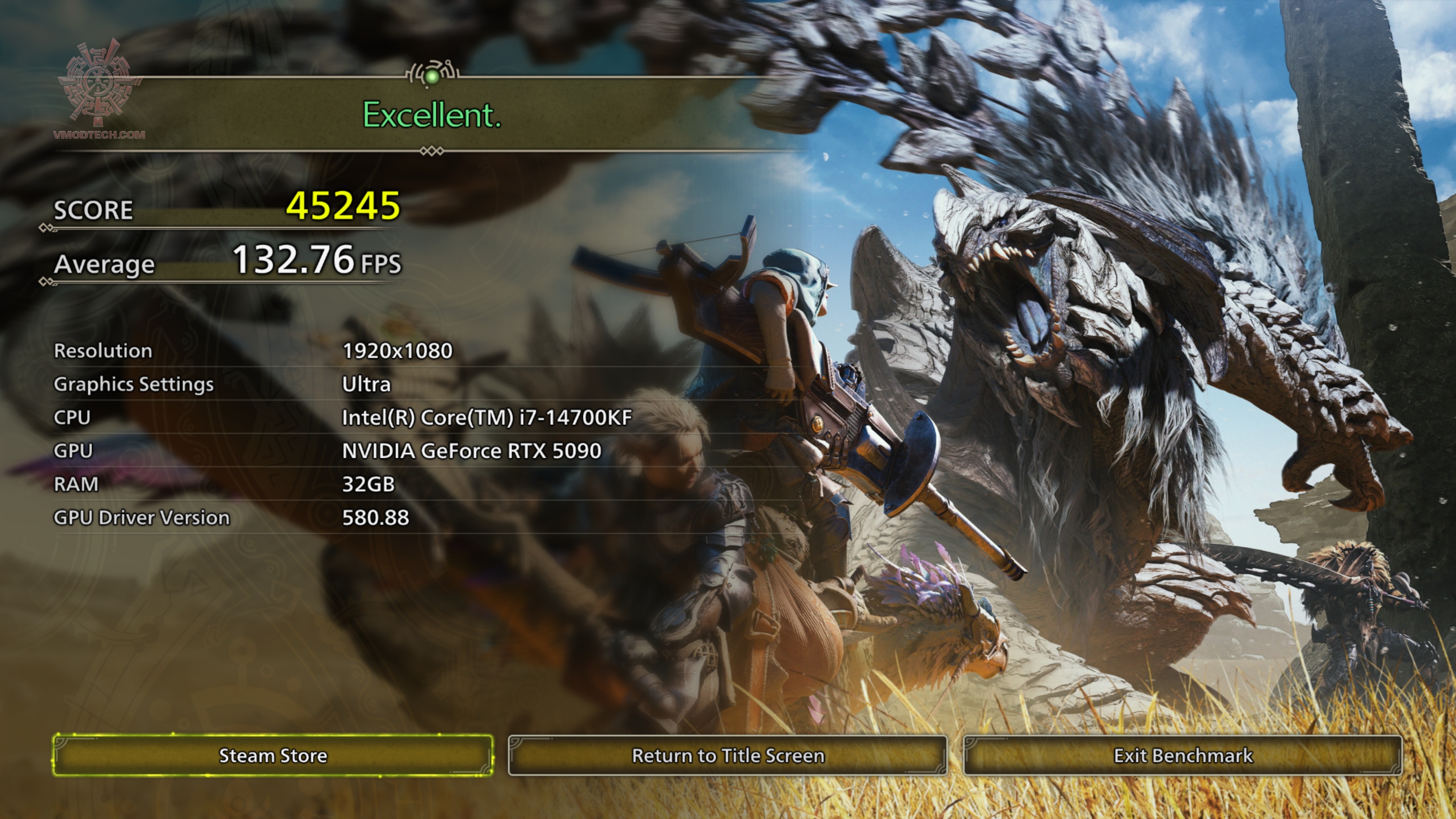 monsterhunterwilds 2025 08 11 01 48 00 166 MSI GeForce RTX™ 5090 32G SUPRIM LIQUID OC Review