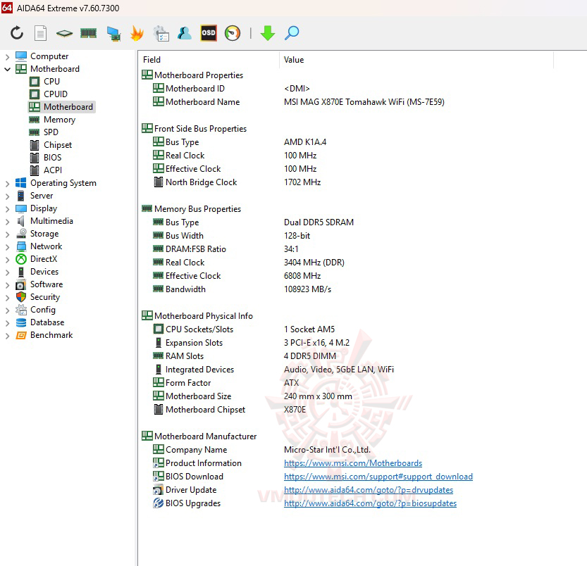 mb MSI MAG X870E TOMAHAWK WIFI REVIEW