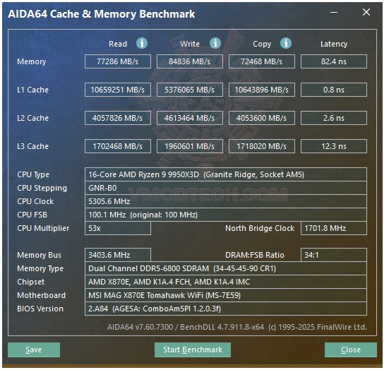 mem MSI MAG X870E TOMAHAWK WIFI REVIEW