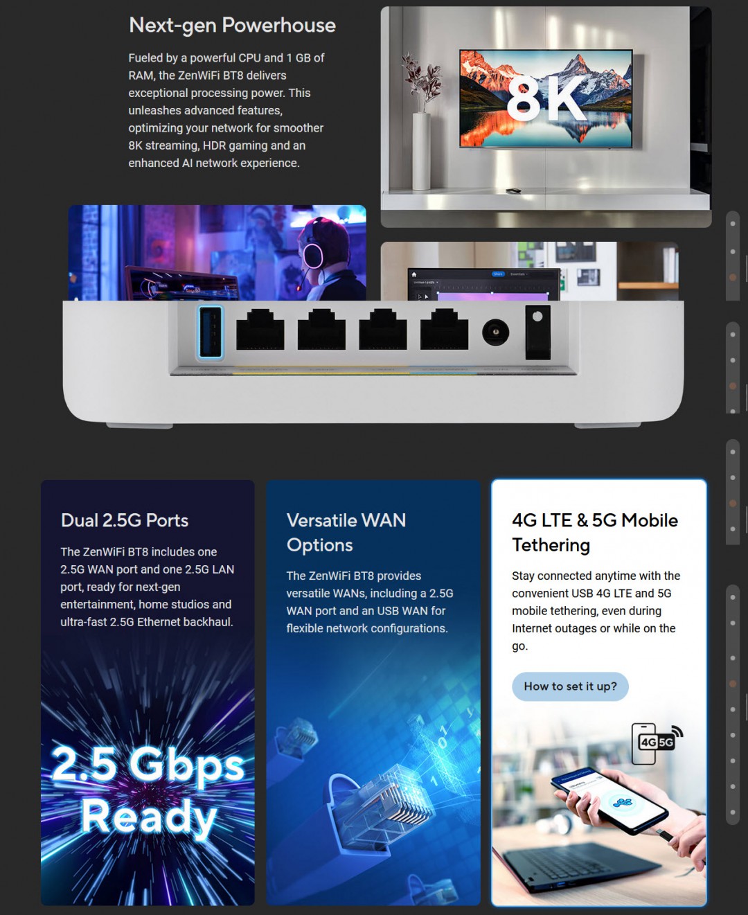 2 ASUS ZenWiFi BT8 Tri band WiFi 7 Smart AiMesh Extendable Router Review