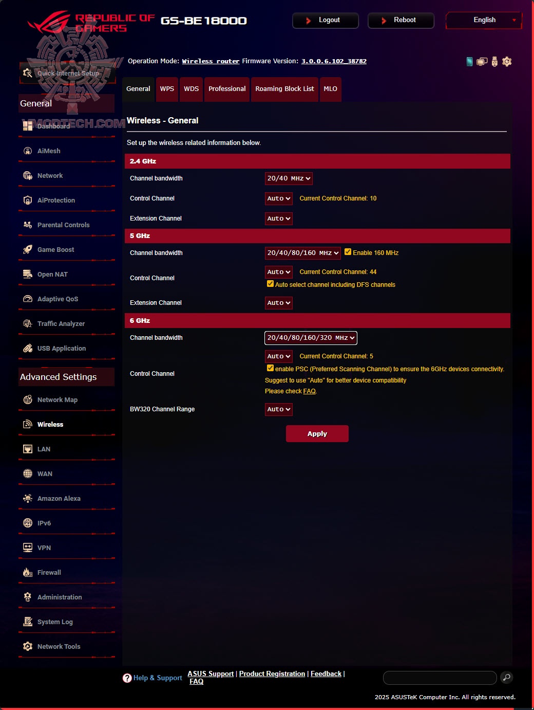 h h ROG STRIX GS BE18000 Ultimate Gaming Router Review