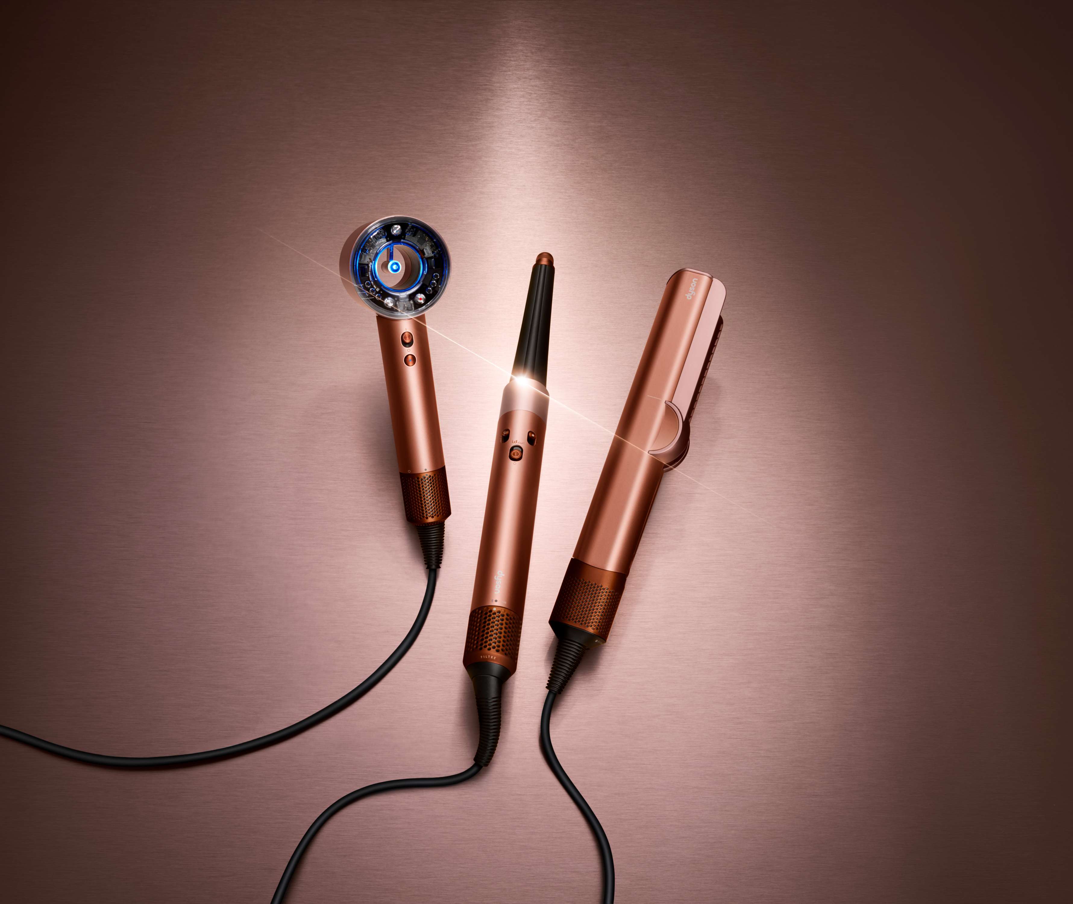 pc range 110 rgb flatlay q42025 hd16 hs08 ht01 dkpchlchmbur a2 mix  Dyson สีใหม่ Amber Silk ผสาน 3 สี เบอร์กันดี ทองแดง และชมพูแชมเปญ  มาในสัมผัสเมทัลลิคเรียบหรู พร้อมเป็นของขวัญช่วงเทศกาลปลายปีนี้