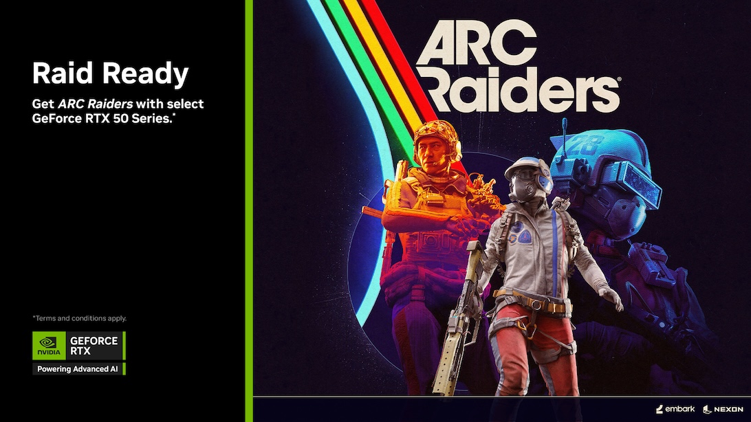 Nvidia จัดโปรโมชั่นรับเกม ARC Raiders เมื่อเลือกการ์ดจอ GeForce RTX 50 Series ทุกรุ่น