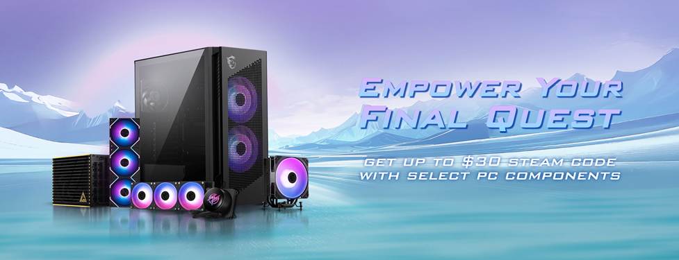 ปลดล็อกชุดอุปกรณ์ PC ของ MSI พร้อมรับ Steam Code 