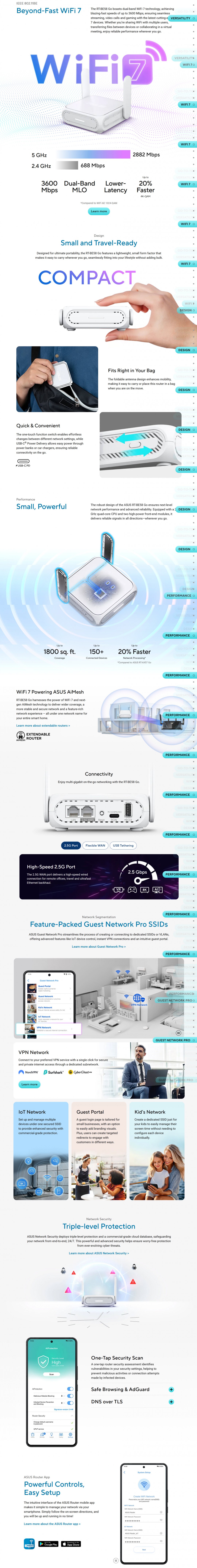 b ASUS RT BE58 Go Dual band WiFi 7 Travel Router Review