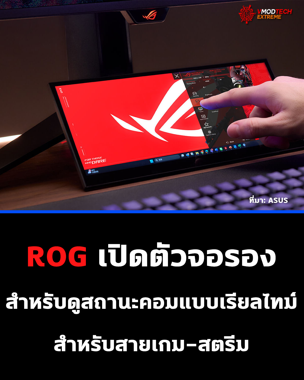 ASUS เปิดตัวจอเสริม ROG Strix XG129C