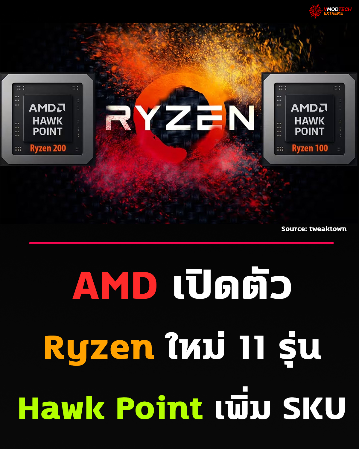 AMD เพิ่ม Ryzen 200 / 100 อีก 11 รุ่น