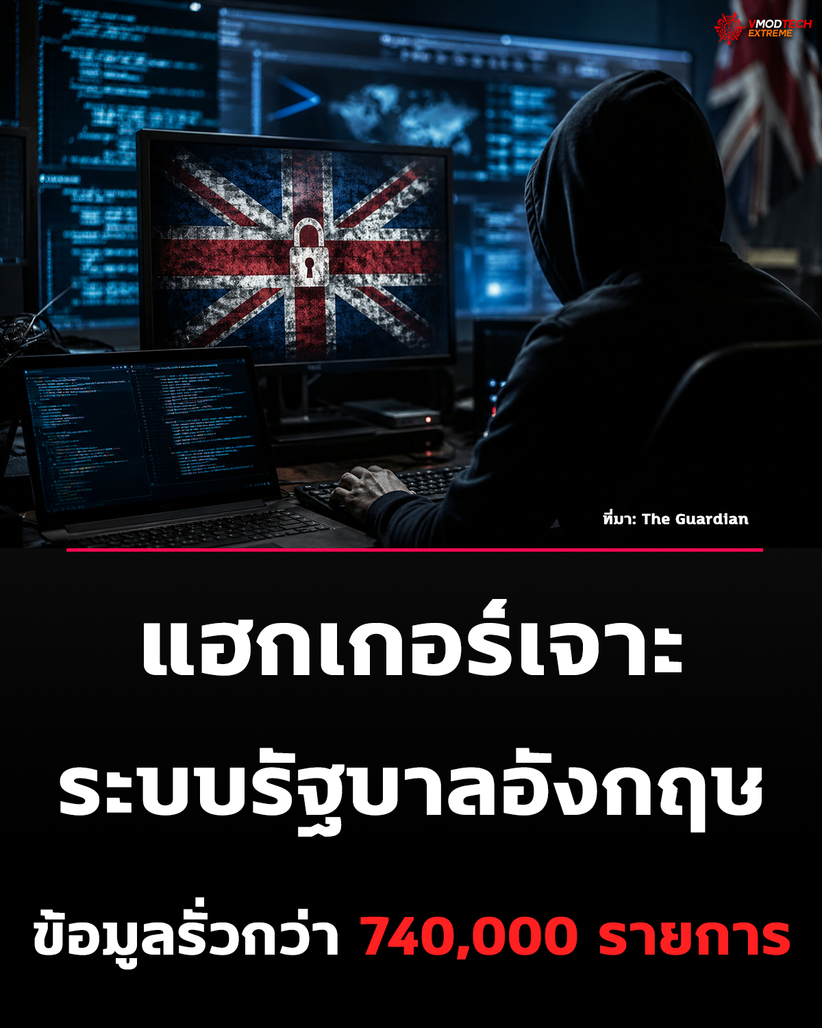 แฮกเกอร์เจาะ ระบบรัฐบาลอังกฤษ ข้อมูลรั่วกว่า 740,000 รายการ