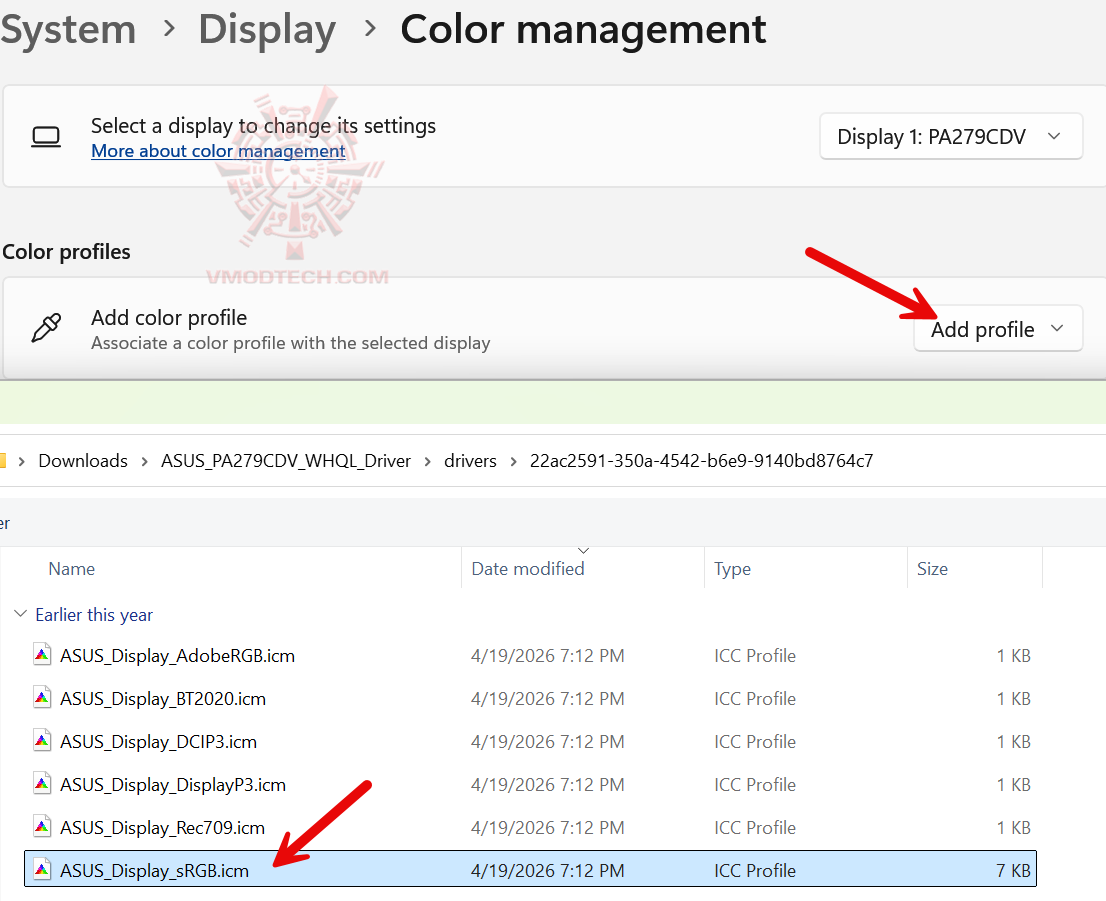 addcolorprofile