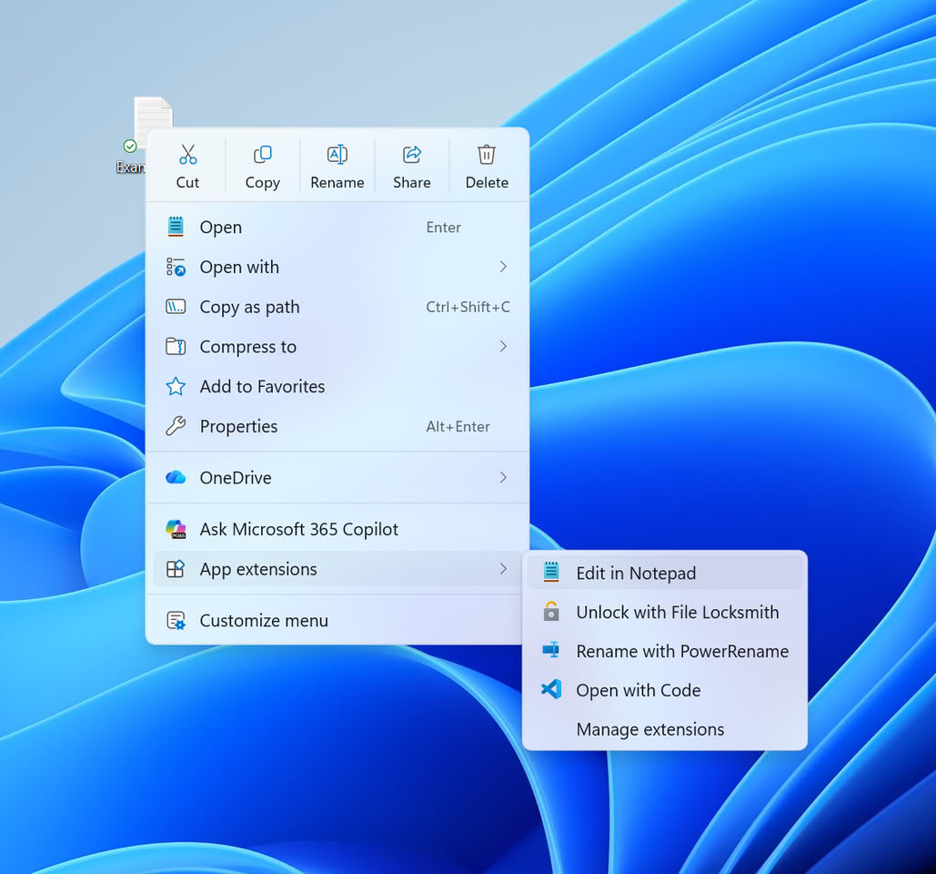 Microsoft เริ่มทดสอบเมนูคลิกขวา File Explorer แบบปรับแต่งได้ใน Windows 11 Beta Insiders