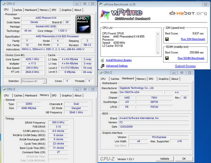 wprime GIGABYTE 790XTA UD4 Motherboard Review