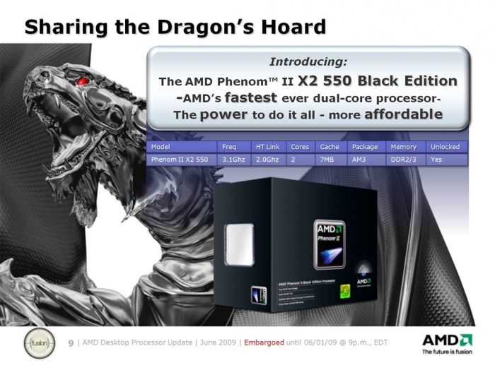big phenom ii x2 slide AMD Phenom II X2 550 Black Edition แรงของจริง