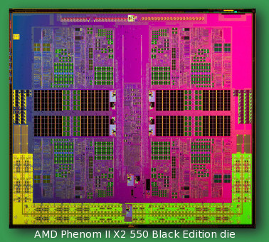 phenom ii x2 255 black edition die AMD Phenom II X2 550 Black Edition แรงของจริง