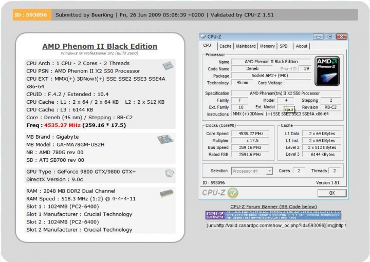 varidate AMD Phenom II X2 550 Black Edition แรงของจริง