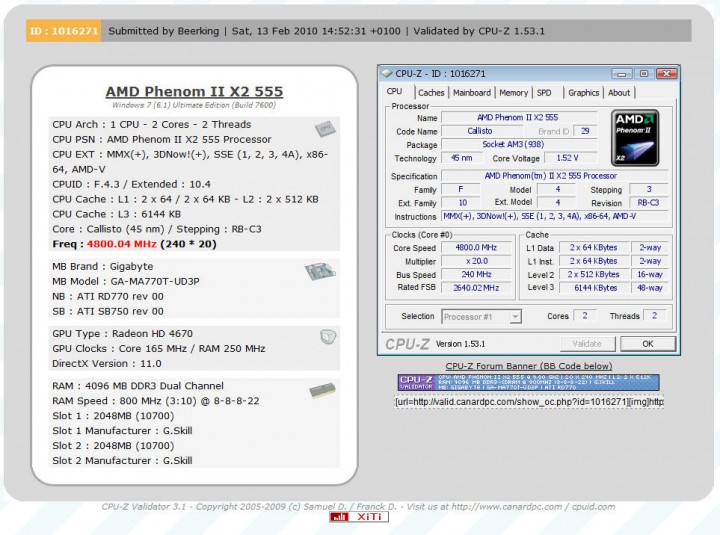 varidate2 AMD Phenom II X2 555BE @ X4 B55 Review