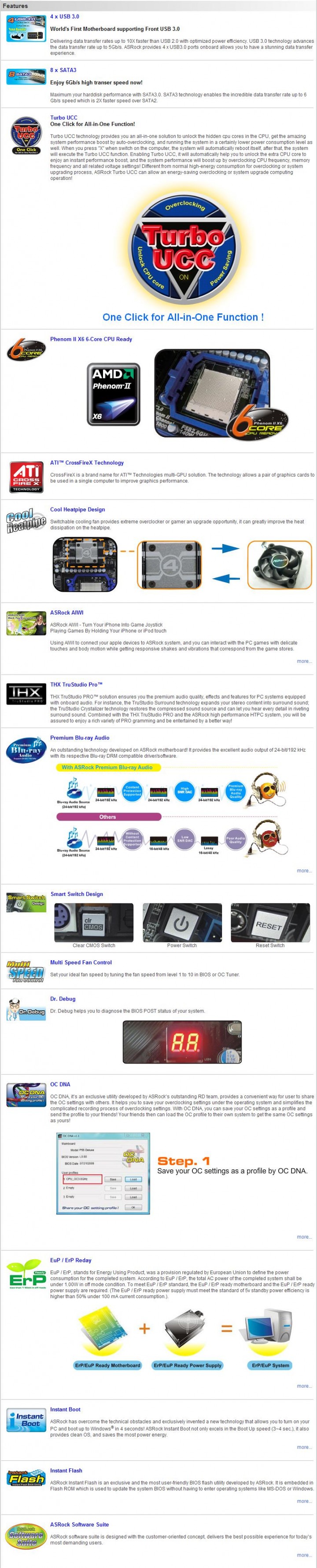 feture feture Asrock 890FX Deluxe4 Review