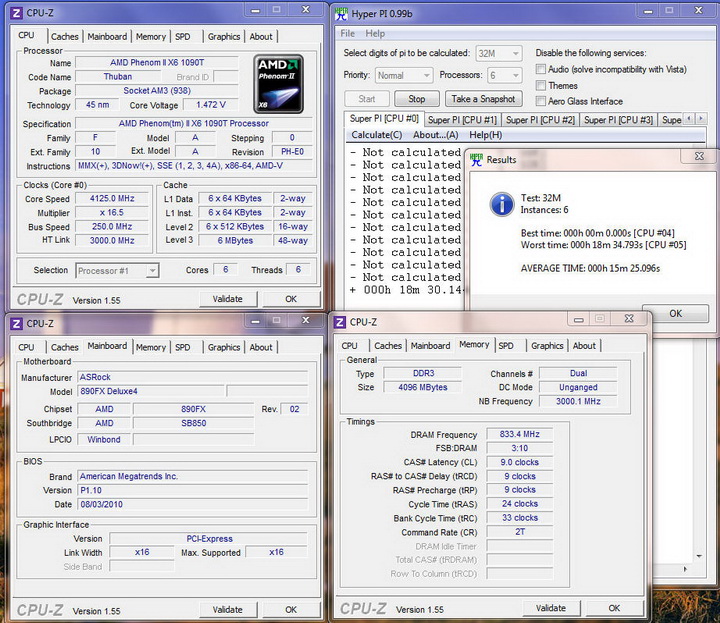 pi32m6core Asrock 890FX Deluxe4  Review