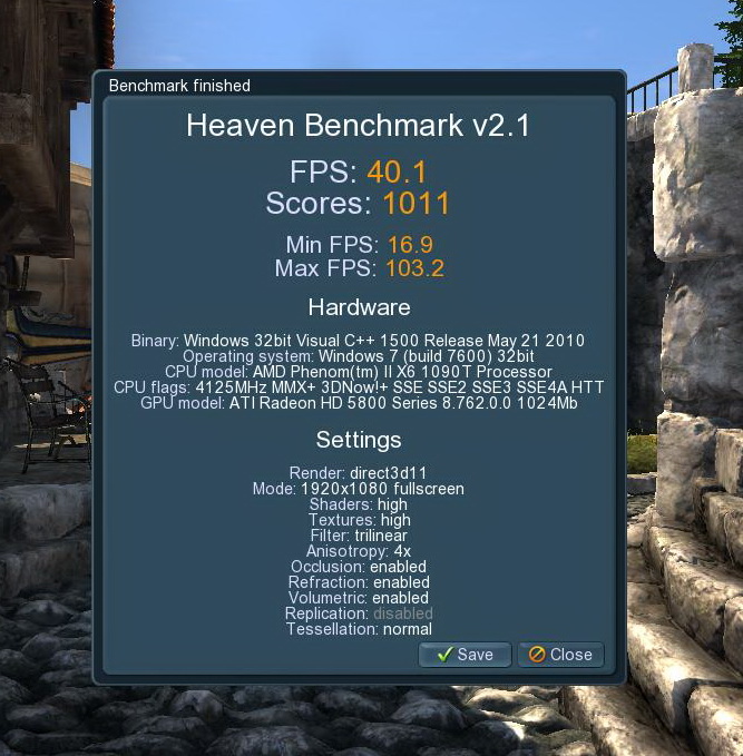 unigine 2010 09 26 15 50 18 02 Asrock 890FX Deluxe4  Review