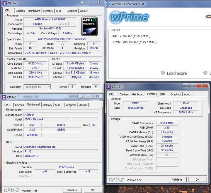 wprime Asrock 890FX Deluxe4  Review