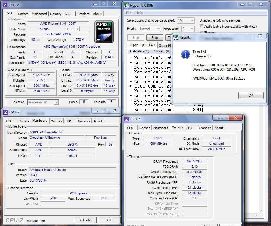 pi 1 m 6 c Asus Crosshair IV Extreme  Review