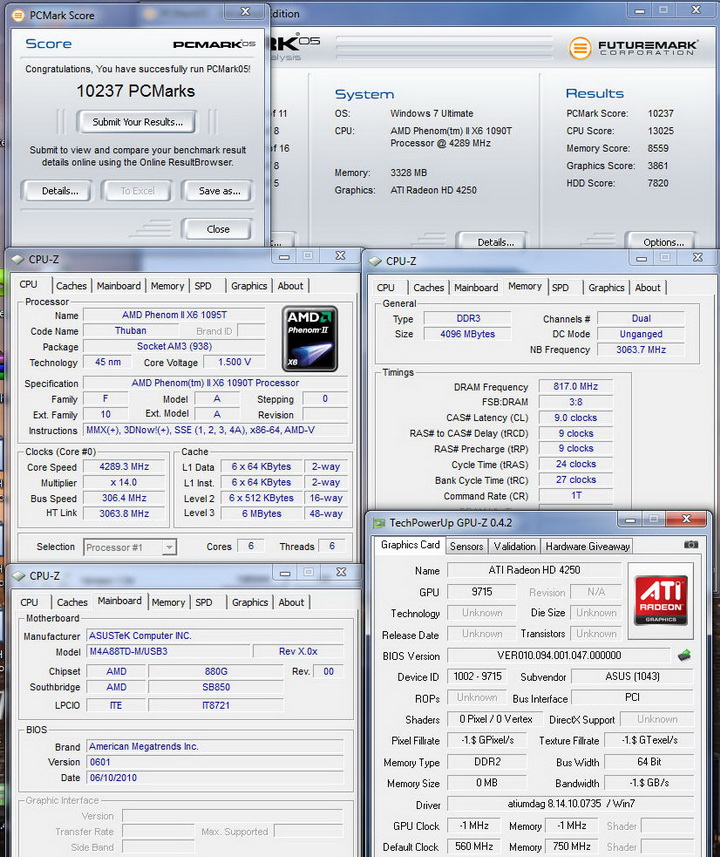 pcmark05 Asus M4A88TD M/USB3 Motherboard Review