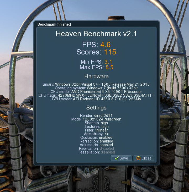 unigine 2010 08 09 16 19 29 44 Asus M4A88TD M/USB3 Motherboard Review