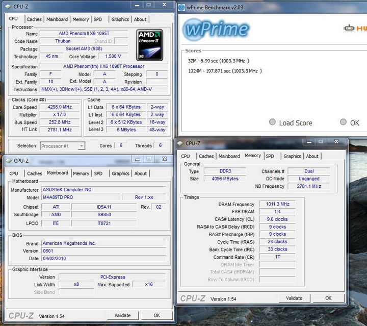 wprime wprime ASUS M4A89TD PRO Motherboard Review