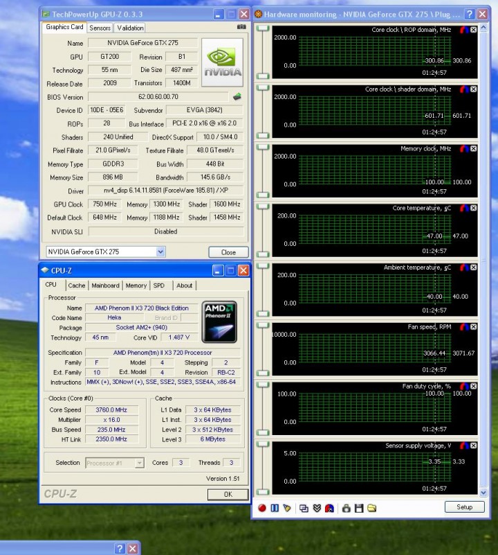 temp1 EVGA GTX275 Fast and Furious