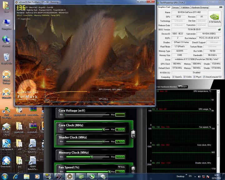 temp GALAXY Geforce GTX460 GC 768MB Review