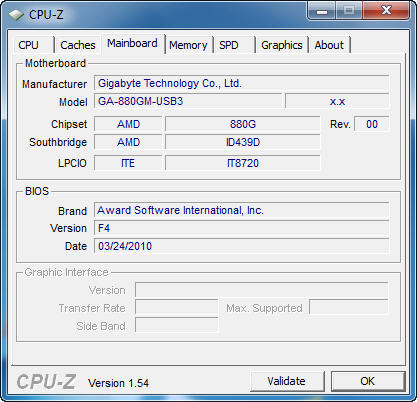 cpuz2 Gigabyte 880GM USB3 Review
