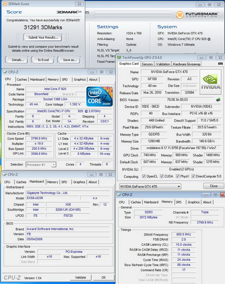 05 GALAXY GTX 470 1280MB SLI Review