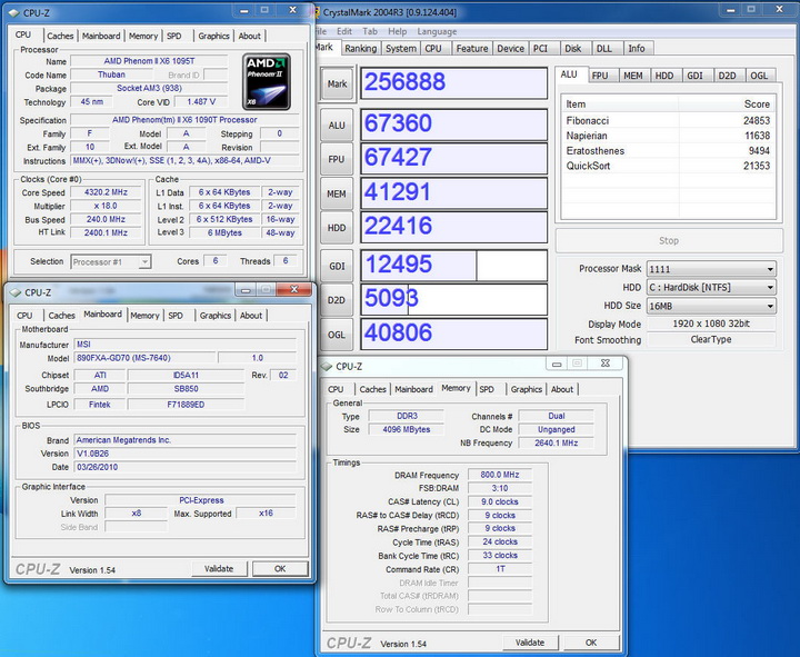 crystalmark2004r3 MSI 890FXA GD70 & AMD Phenom II X6 1090T