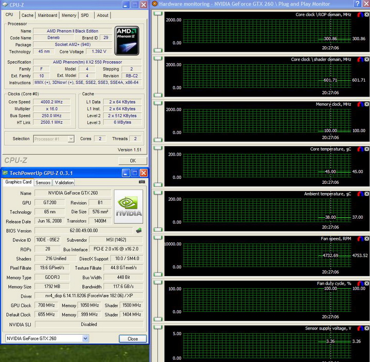 temp1 MSI GTX260 Lightning Black Edition 
