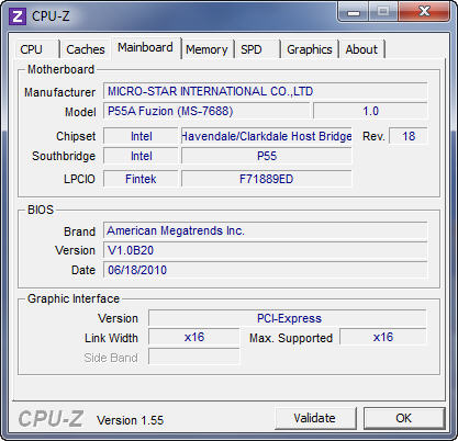 cpuz3 MSI P55A Fuzion Review