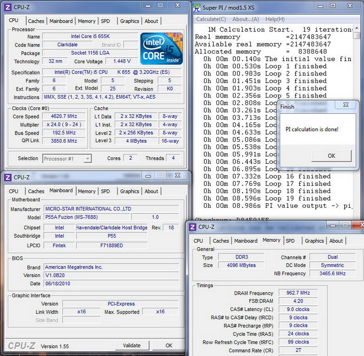 pi1m MSI P55A Fuzion Review