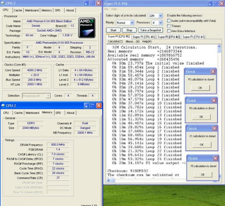 32 Phenom II955 VS  DFI DK 790 FXB M3H5 