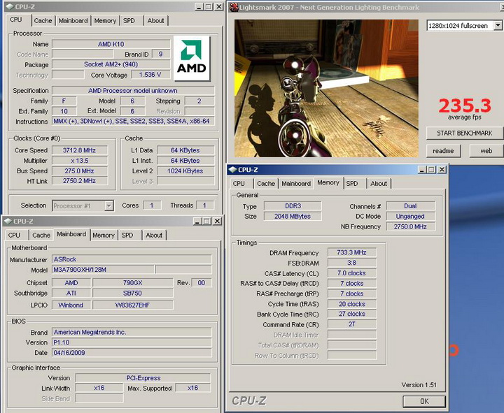 lightsmark 2007 sempron 140 : New SingleCore 45nm AM3 CPU